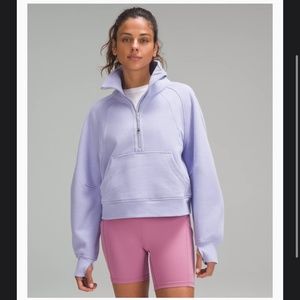 Lululemon Oversized Half Zip Scuba Hoodie - Lilac Smoke